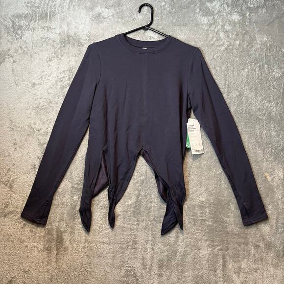 Athleta Tops - Athleta Samsara Side Tie Sweatshirt Size XS‎ Tencel Blend New Gray